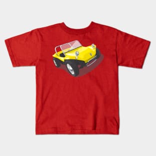 beach buggy in yellow Kids T-Shirt